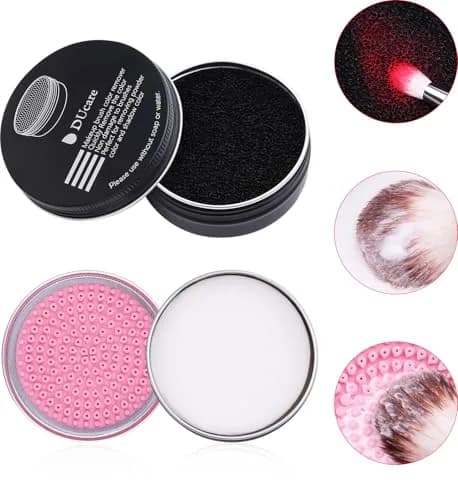 DUcare Makeup Brush Cleaner Solid Soap & Color Removal Sponge | Coconut Scented, Travel Friendly, 2 Pack thumbnail 9