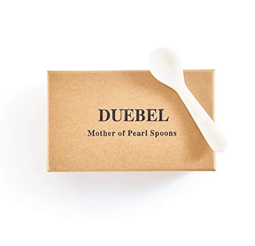 DUEBEL Set of 6 White Mother of Pearl Caviar Spoons for Caviar, Egg, Coffee Serving, Restaurant Serving Set (3.55) thumbnail 6