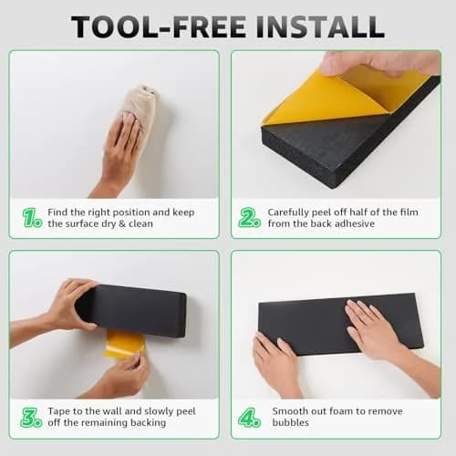 PICK FOR LIFE Garage Wall Protector 4-Pack Black 30cm (11.8") | Protects Car Doors from Scratches & Impacts thumbnail 5