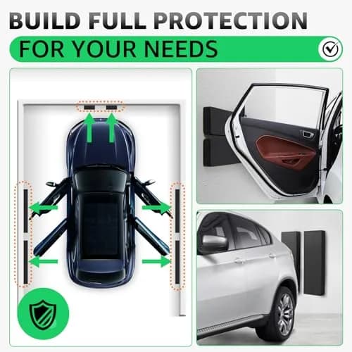 PICK FOR LIFE Garage Wall Protector 4-Pack Black 30cm (11.8") | Protects Car Doors from Scratches & Impacts thumbnail 2