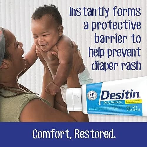 Desitin Daily Defense Diaper Rash Cream with Zinc Oxide 121.7 ml (4.8 oz) | Hypoallergenic Skin Protectant thumbnail 4