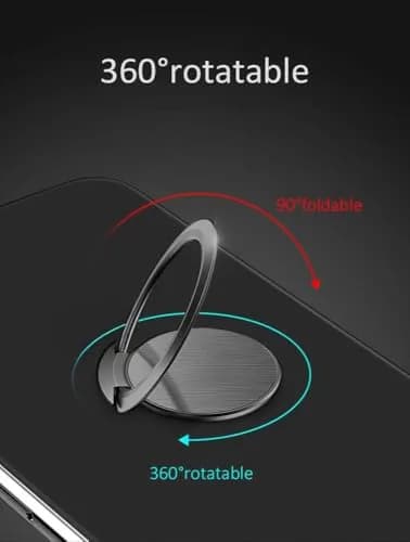 Attom Tech World's Slimmest Phone Ring Holder 2.3mm Black | Magnetic Car Mount Support thumbnail 5