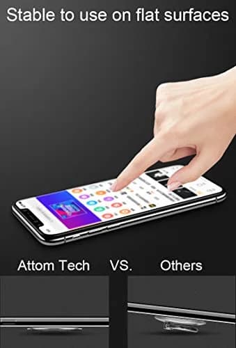 Attom Tech World's Slimmest Phone Ring Holder 2.3mm Black | Magnetic Car Mount Support thumbnail 3
