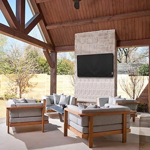 iBirdie Outdoor TV Cover for 48 to 50 inch TVs | Waterproof & Weatherproof 600D Oxford Fabric thumbnail 5