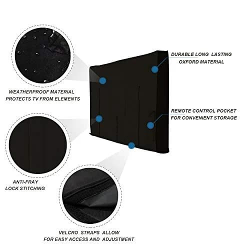 iBirdie Outdoor TV Cover for 48 to 50 inch TVs | Waterproof & Weatherproof 600D Oxford Fabric thumbnail 3