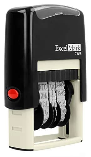 ExcelMark 7820 Self-Inking Rubber Date Stamp 3/16"x 1" | 10 Years of Dates, Rapid Impressions thumbnail 6