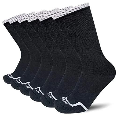 APTYID Men's Moisture Wicking Cushioned Crew Work Boot Socks Size 9-12 | Impact-Absorbing, Odor-Resistant, Durable (en_US) thumbnail 1