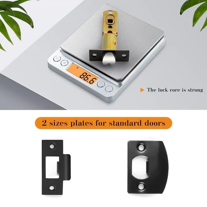 Probrico Heavy Duty Interior Door Handles, Matte Black Passage Square Non-Locking Zinc Alloy Closet Levers, Reversible for Left/Right-Handed Door, 3 Pack thumbnail 5