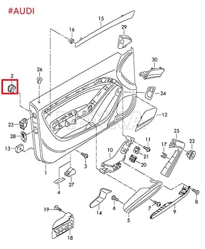Rexka 20pcs Door Trim Panel Retainer Clip 7L6-868-243 | Compatible with Audi VW thumbnail 5