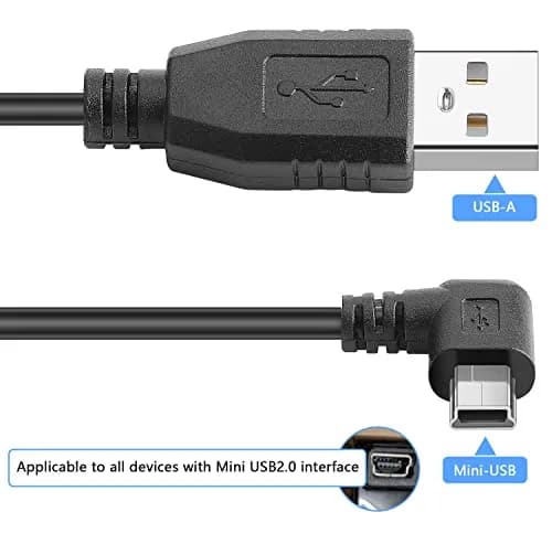 PASOW Mini USB Power Cable 3.5m (11.5FT) Right Angle | Powers Dash Cams in Tight Spaces thumbnail 5