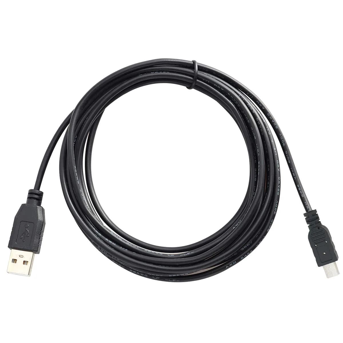 PASOW Mini USB Power Cable USB 2.0 A-Male to Mini-B 3.5m (11.5ft) | Power Delivery Only for Dash Cams - view 6