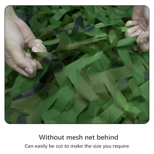 HYOUT Woodland Camouflage Netting 1.5x2M (5x6.5ft) | Lightweight Polyester Oxford Fabric for Concealment thumbnail 4