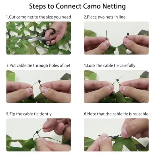 HYOUT Woodland Camouflage Netting 1.5x2M (5x6.5ft) | Lightweight Polyester Oxford Fabric for Concealment thumbnail 6