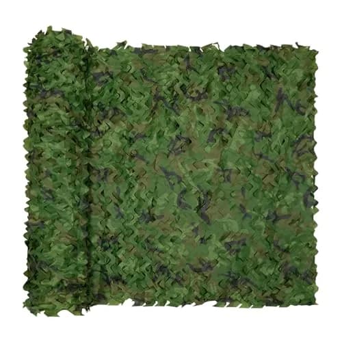 HYOUT Woodland Camouflage Netting 1.5x2M (5x6.5ft) | Lightweight Polyester Oxford Fabric for Concealment thumbnail 1