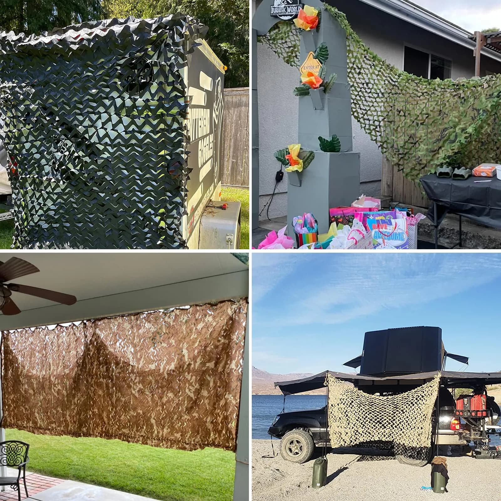 HYOUT Woodland Camouflage Netting 1.5x2M (5x6.5ft) | Lightweight Polyester Oxford Fabric for Concealment - view 2