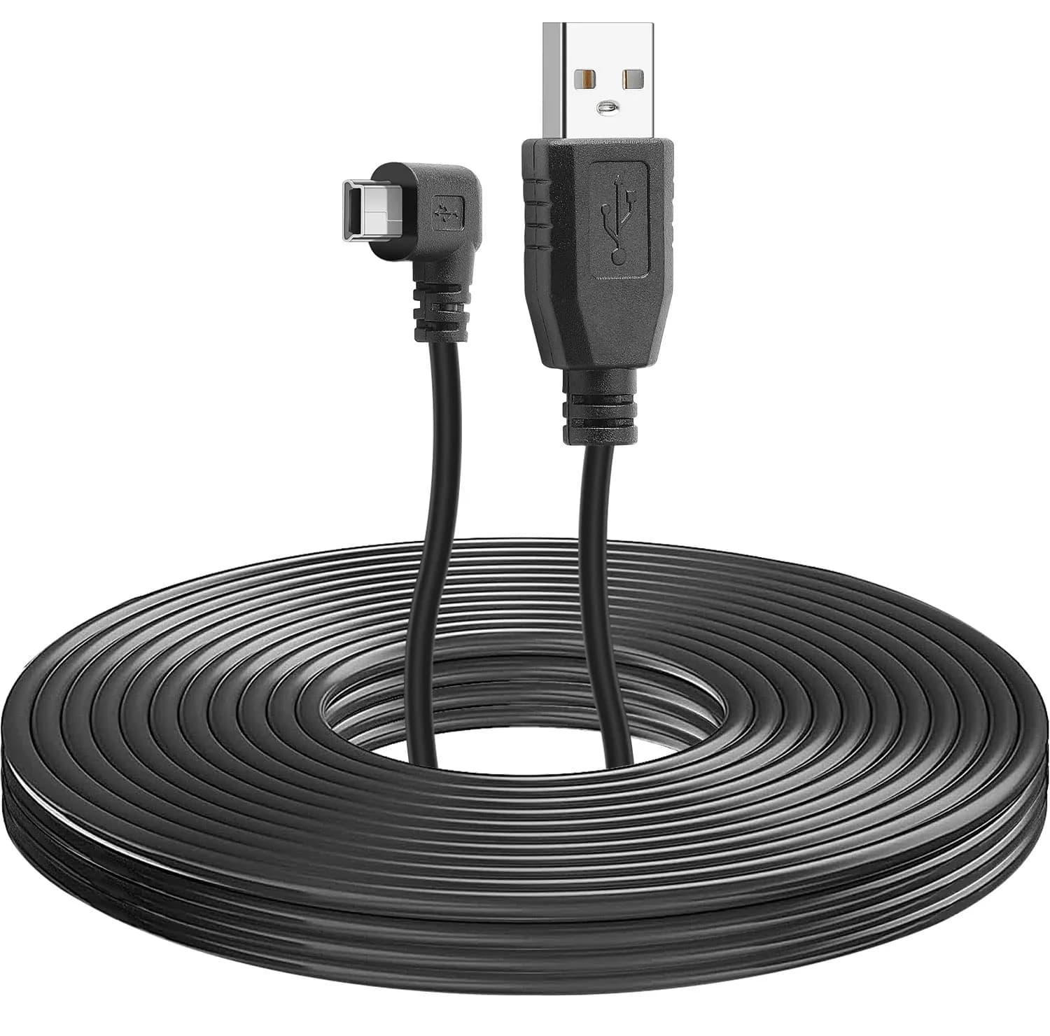 PASOW Mini USB Power Cable 90 Degree Left Angle 3.5m (11.5FT) | Dash Cam Power Supply Cord - view 7