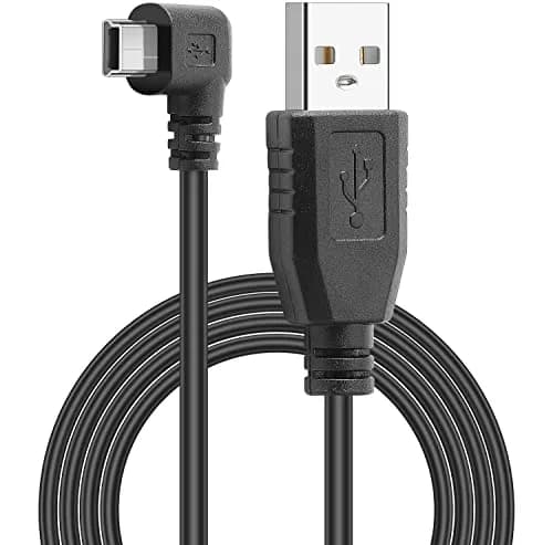 PASOW Mini USB Power Cable 90 Degree Left Angle 3.5m (11.5FT) | Dash Cam Power Supply Cord thumbnail 1