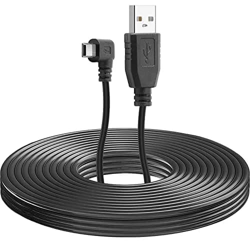 PASOW Mini USB Power Cable 90 Degree Left Angle 3.5m (11.5FT) | Dash Cam Power Supply Cord thumbnail 7