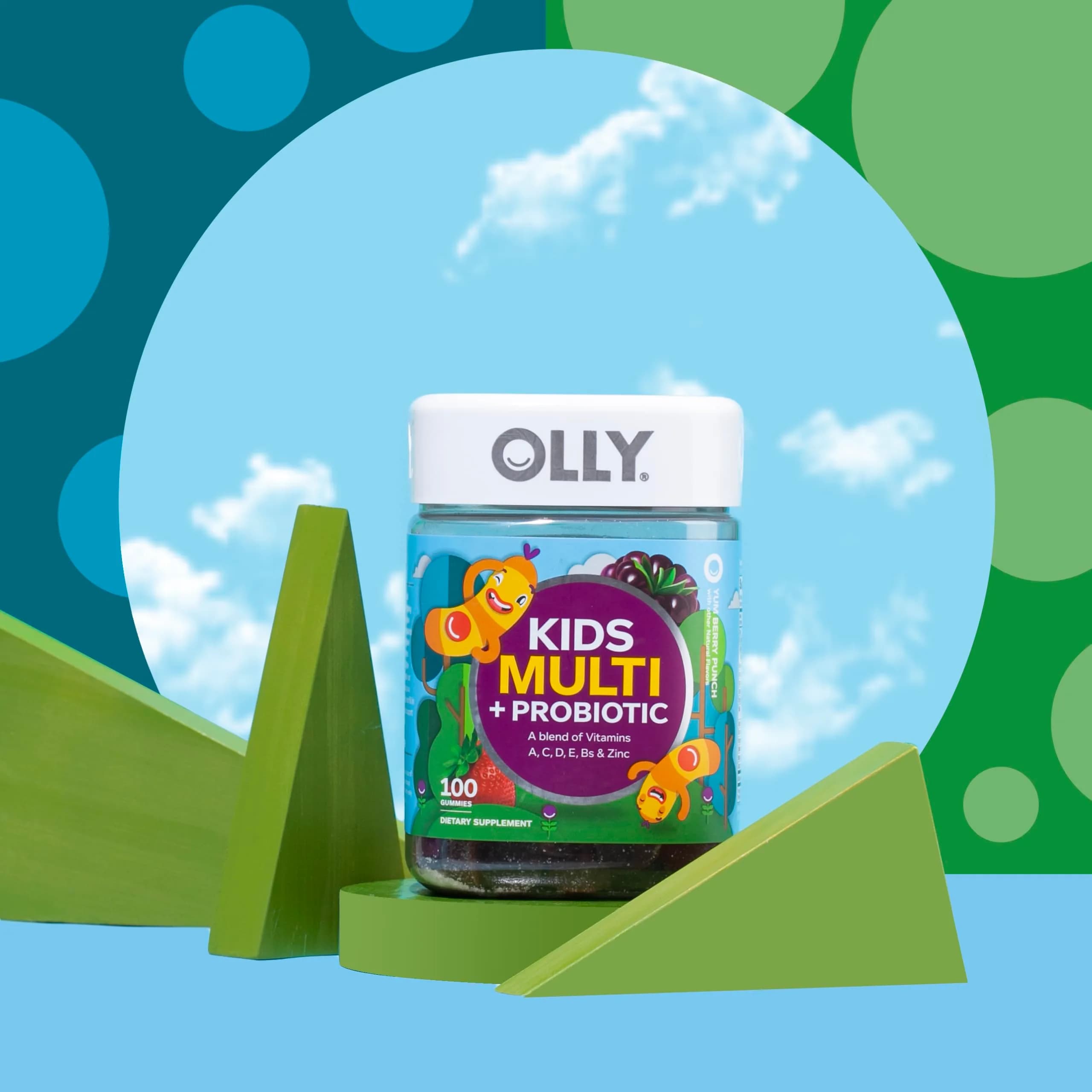 OLLY Kids Multivitamin & Probiotic Gummy, Berry Flavored 100 Count | Digestive Support with Vitamins A, C, D, E, B, Zinc - view 4