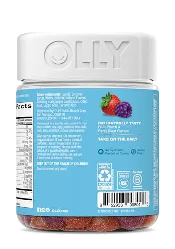 OLLY Kids Multivitamin & Probiotic Gummy, Berry Flavored 100 Count | Digestive Support with Vitamins A, C, D, E, B, Zinc thumbnail 8