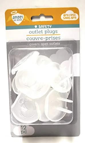 Angel of Mine Outlet Plugs 12 Pack | Clear Plastic Safety Covers thumbnail 2