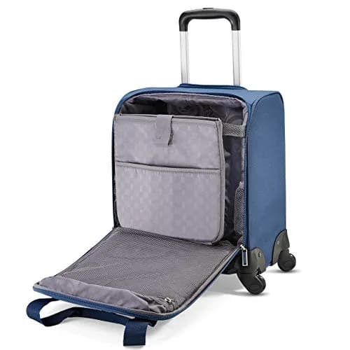 Samsonite Underseat Carry-On Spinner with USB Port | Compact 36L, Ocean Blue, 4 Spinner Wheels thumbnail 4