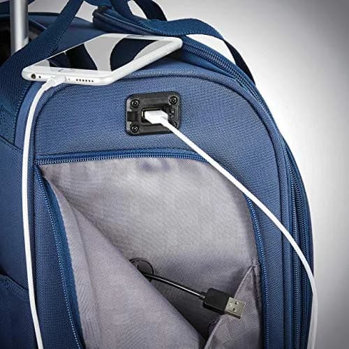Samsonite Underseat Carry-On Spinner with USB Port | Compact 36L, Ocean Blue, 4 Spinner Wheels thumbnail 5