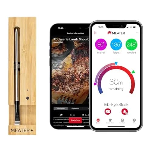 MEATER Plus Smart Meat Thermometer, Honey, Bluetooth, 165ft Range | Accurate Wireless Cooking Probe thumbnail 1
