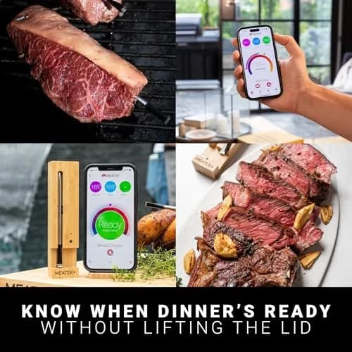 MEATER Plus Smart Meat Thermometer, Honey, Bluetooth, 165ft Range | Accurate Wireless Cooking Probe thumbnail 4