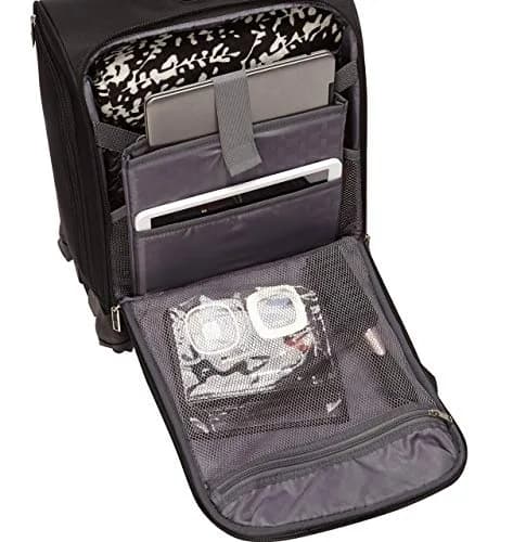 Samsonite Underseat Carry-On Spinner With USB Port, Jet Black 10.5 L (16.5 x 13.75 x 9 in) | Carry-on compliant travel spinner thumbnail 5