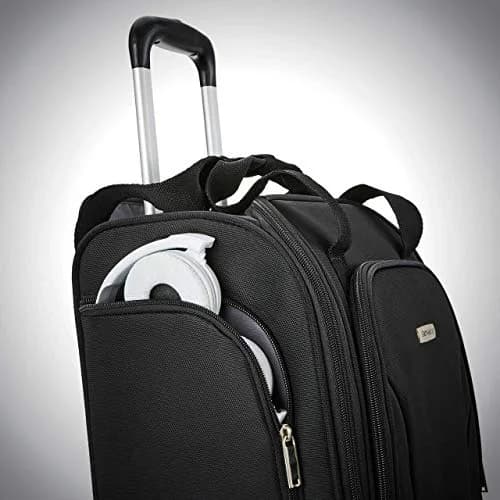 Samsonite Underseat Carry-On Spinner With USB Port, Jet Black 10.5 L (16.5 x 13.75 x 9 in) | Carry-on compliant travel spinner thumbnail 6