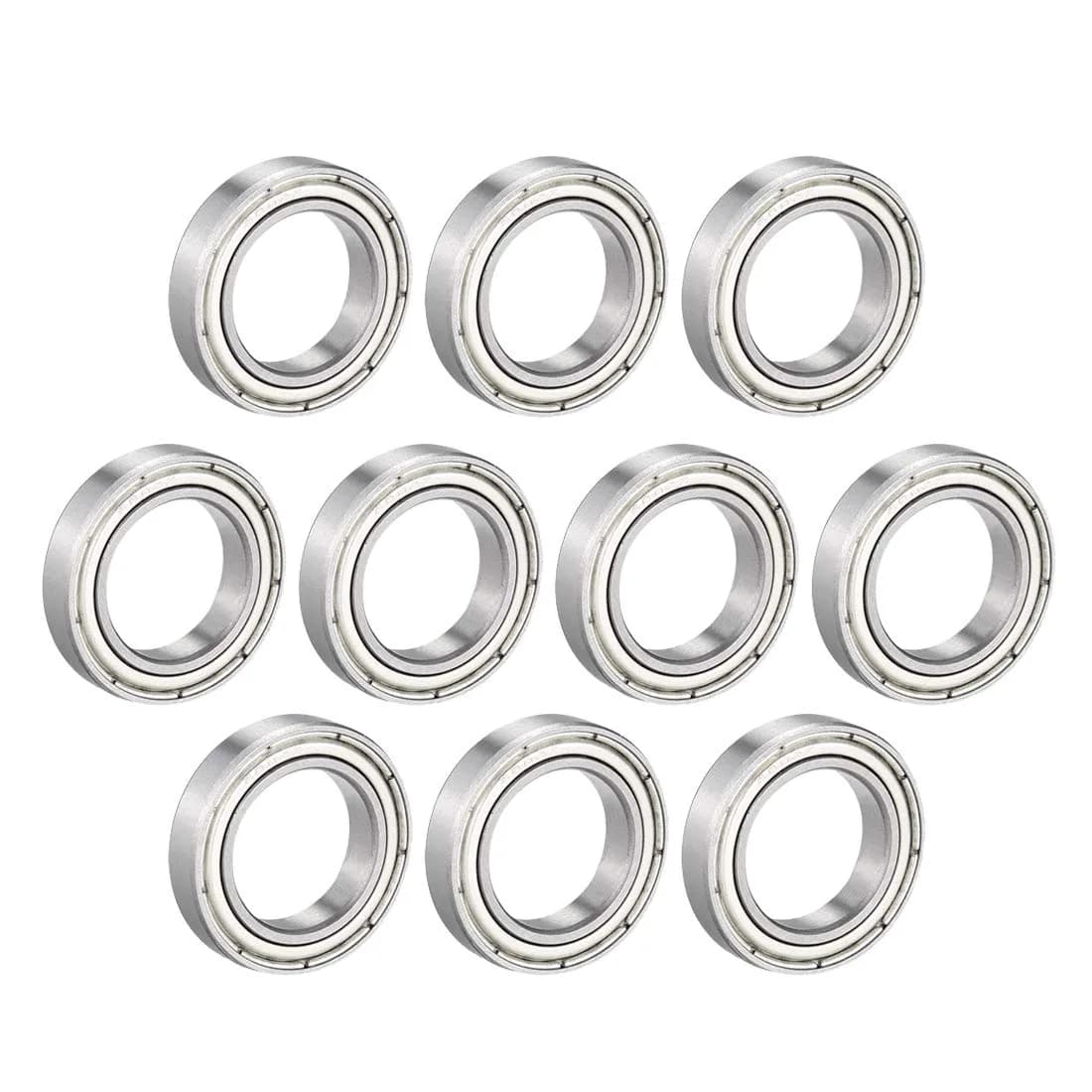 uxcell Deep Groove Ball Bearing 6802ZZ 15x24x5mm | Double Shield, Chromium Steel, ABEC1
