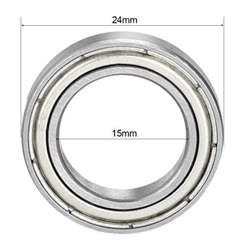 uxcell Deep Groove Ball Bearing 6802ZZ 15x24x5mm | Double Shield, Chromium Steel, ABEC1 thumbnail 4