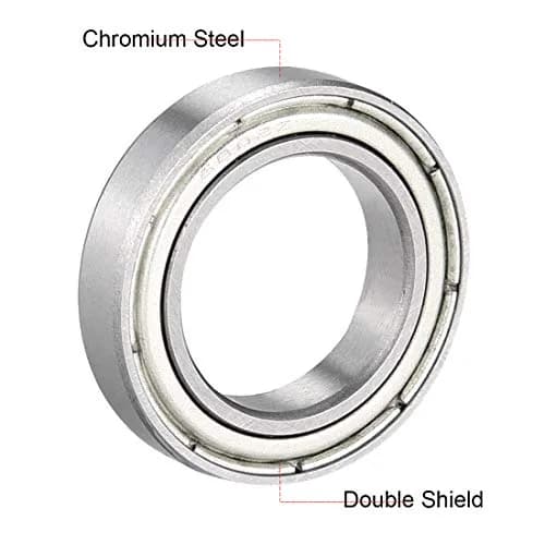 uxcell Deep Groove Ball Bearing 6802ZZ 15x24x5mm | Double Shield, Chromium Steel, ABEC1 thumbnail 2