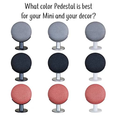 Mount Genie Pedestal Stand for Google Nest Mini & Home Mini | Charcoal | Supports 1 unit thumbnail 7