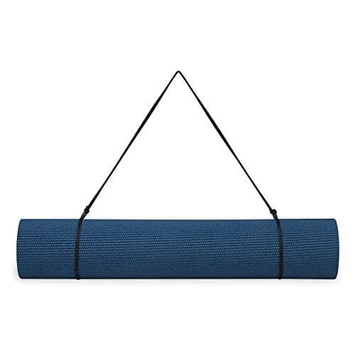 Gaiam Essentials Yoga Mat 6mm Navy | Non-Slip Texture & 1/4 Inch Cushioning with Carrying Sling thumbnail 6