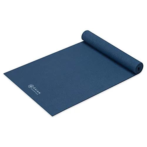 Gaiam Essentials Yoga Mat 6mm Navy | Non-Slip Texture & 1/4 Inch Cushioning with Carrying Sling thumbnail 7