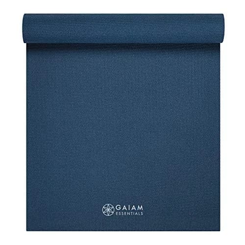 Gaiam Essentials Yoga Mat 6mm Navy | Non-Slip Texture & 1/4 Inch Cushioning with Carrying Sling thumbnail 8