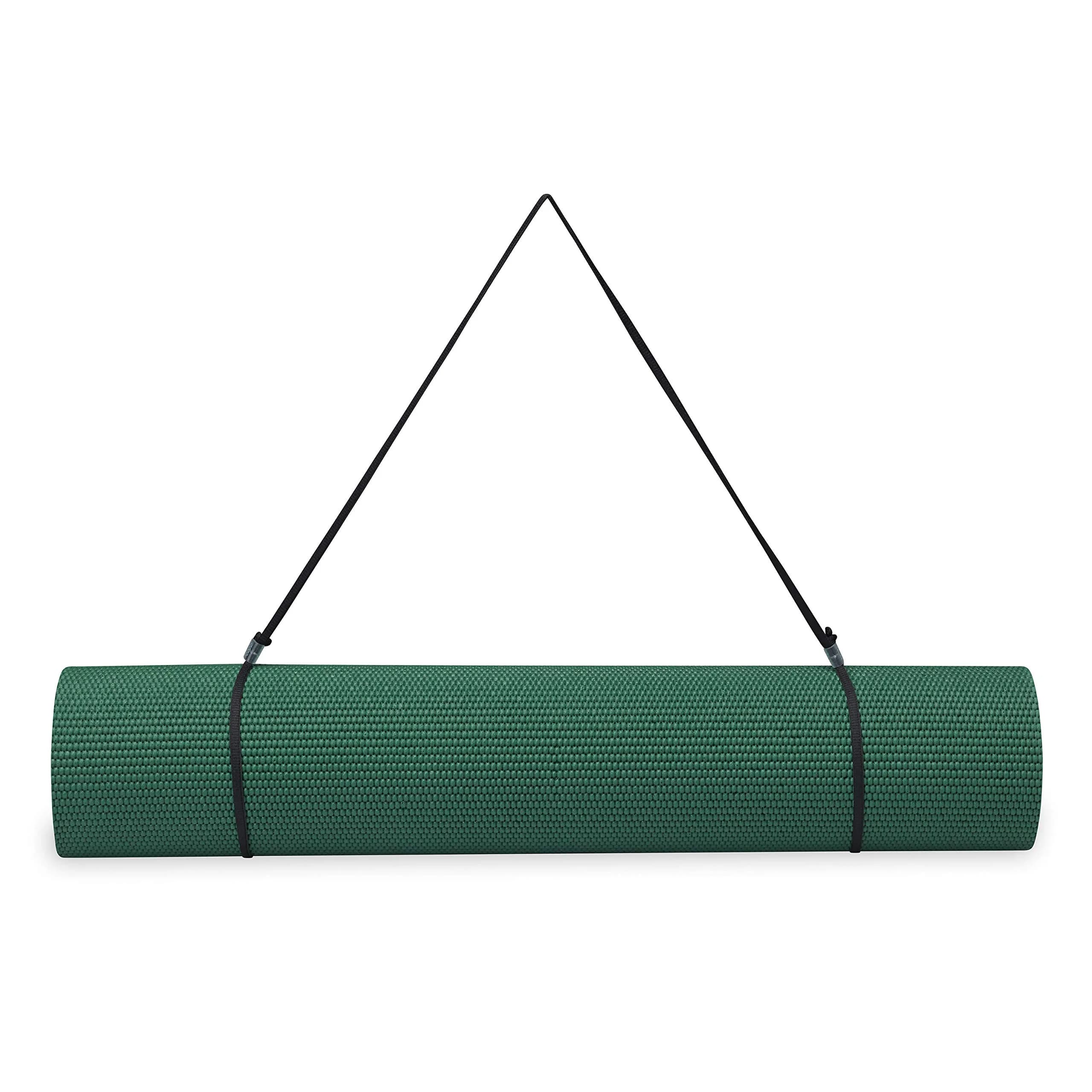 Gaiam Essentials Yoga Mat 6mm (24"x72") with Carrying Sling | Non-Slip Green Exercise Mat - view 6