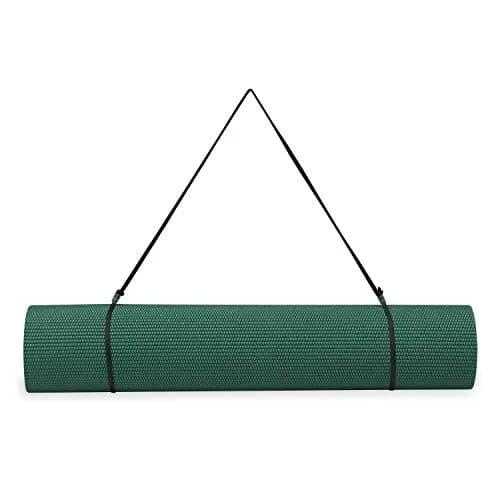 Gaiam Essentials Yoga Mat 6mm (24"x72") with Carrying Sling | Non-Slip Green Exercise Mat thumbnail 6