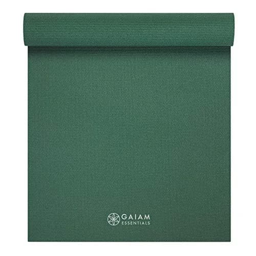 Gaiam Essentials Yoga Mat 6mm (24"x72") with Carrying Sling | Non-Slip Green Exercise Mat thumbnail 8