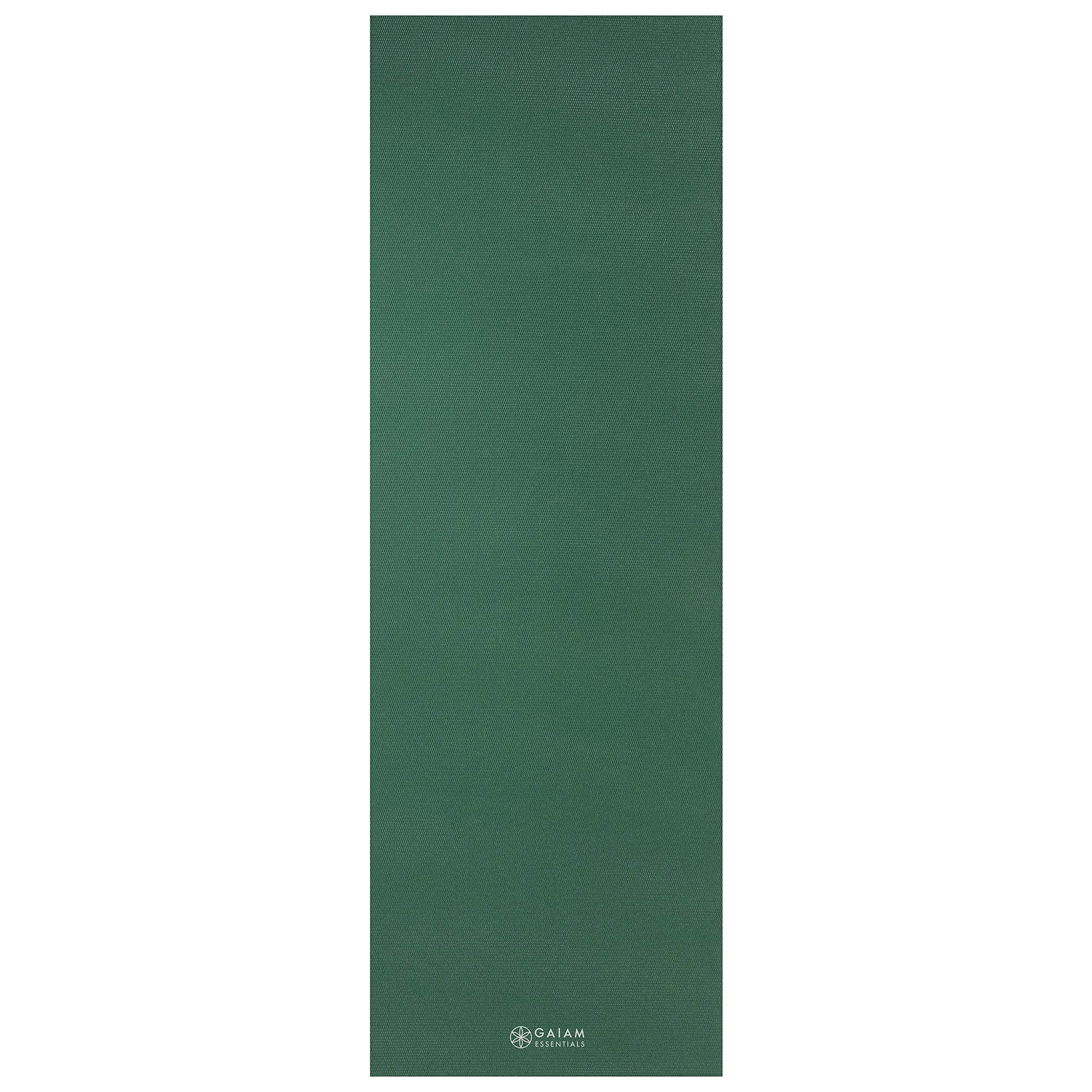 Gaiam Essentials Yoga Mat 6mm (24"x72") with Carrying Sling | Non-Slip Green Exercise Mat - view 9