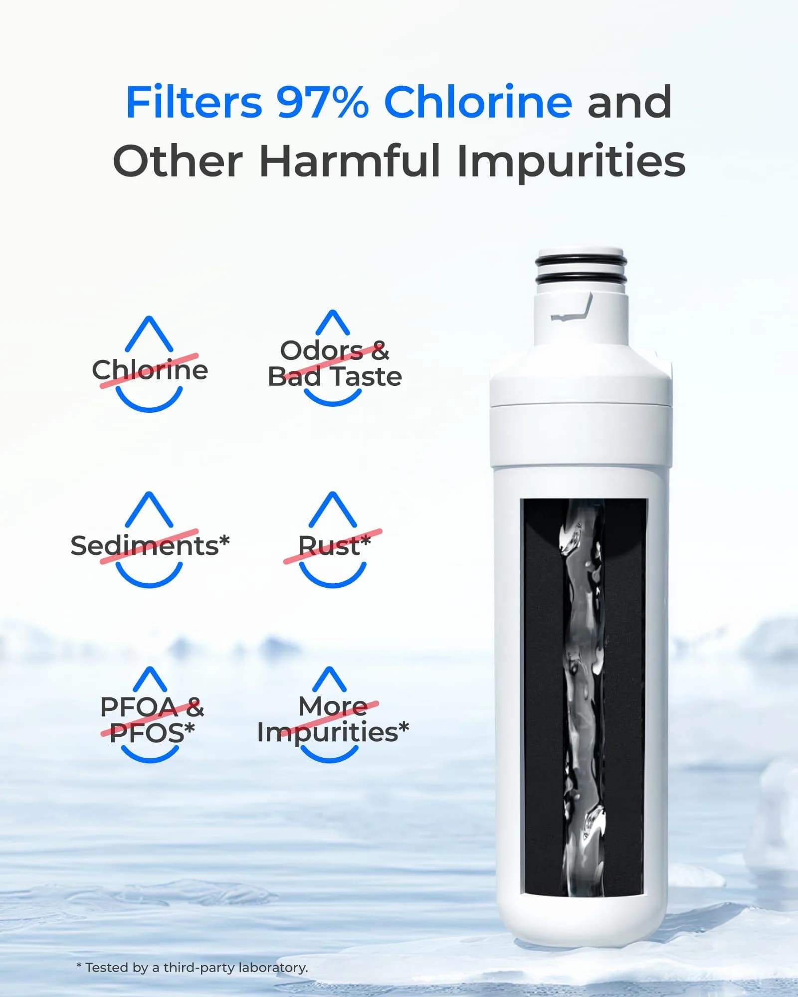 Waterdrop ADQ747935 Refrigerator Water Filter and Air Filter 3 Combo | NSF Certified for Purity - view 4