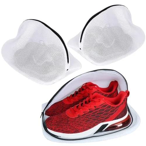 Vivifying Mesh Shoe Washing Bags with Zip Closure, Set of 3 (40 x 24 x 24cm) | Protects Shoes & Delicates in Wash thumbnail 1