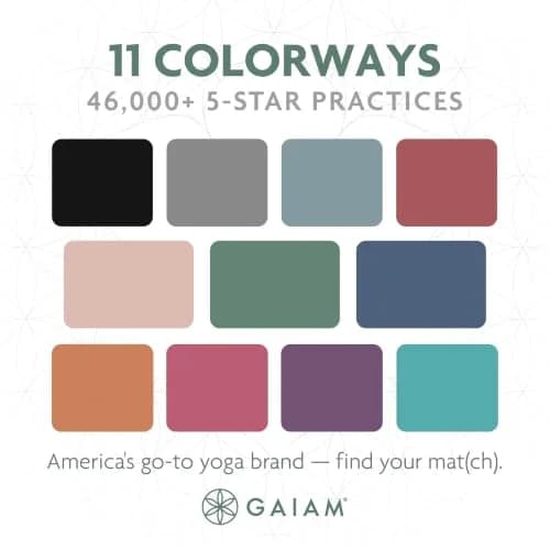Gaiam Essentials Thick Yoga Mat with Easy-Cinch Strap (Black, 10mm / 0.4 Inch) thumbnail 8