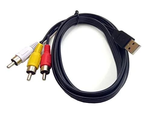 Halokny USB to 3RCA Cable 1.5m | AV Adapter for Audio Video Viewing thumbnail 3