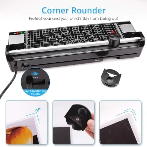 Eficentline YE381 A3/A4/A6 Laminator Machine 330mm (13 Inch) with 50 Pouches, Trimmer & Rounder | Thermal & Cold Lamination thumbnail 4