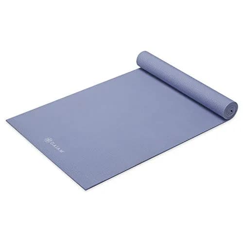 Gaiam Premium Yoga Mat, 5mm Thick Non-Slip Exercise Mat (Chambray) | Supportive & Lightweight thumbnail 1