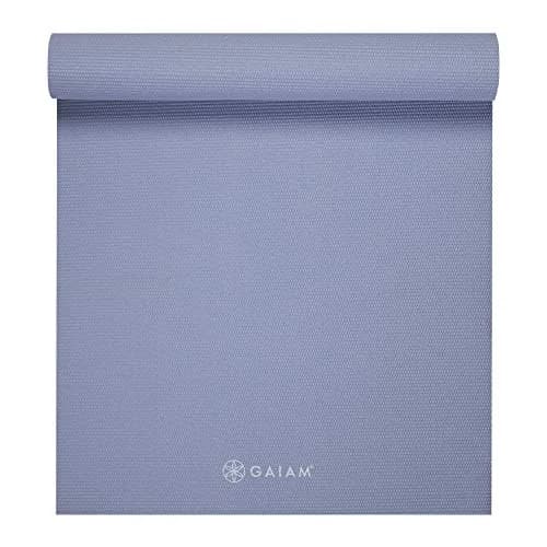 Gaiam Premium Yoga Mat, 5mm Thick Non-Slip Exercise Mat (Chambray) | Supportive & Lightweight thumbnail 2