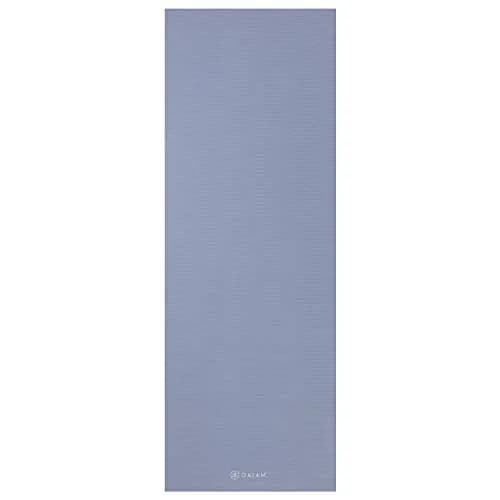 Gaiam Premium Yoga Mat, 5mm Thick Non-Slip Exercise Mat (Chambray) | Supportive & Lightweight thumbnail 3